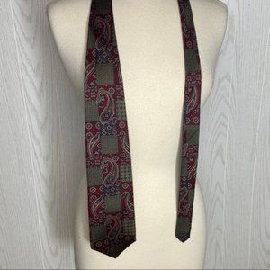 Vintage Bill Blass Silk Pattered Tie 1980s